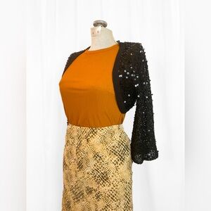 Vintage Sequin Crop Cardigan